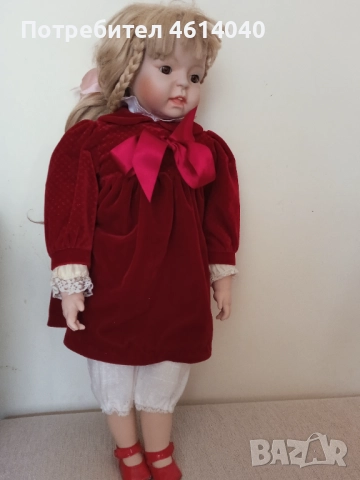 Кукла старинна 65 см порцеланова + дрехи, снимка 2 - Колекции - 52590244