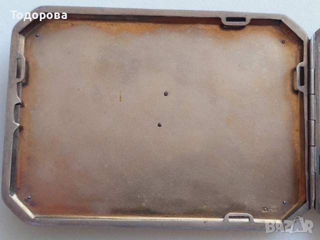 Изключително рядка сребърна табакера с емайл и с лика на фюрера, снимка 4 - Антикварни и старинни предмети - 51951100