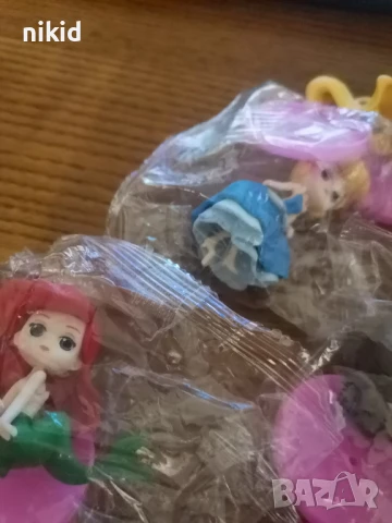 6 принцеси Снежанка Рапунцел Белл Пепеляшка Русалка Ариел Аврора фигурки фигурка за игра украса торт, снимка 3 - Фигурки - 50969195