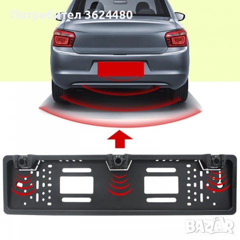 Камера за задно виждане вградена в рамката за регистрационния номер, снимка 3 - Аксесоари и консумативи - 39672034