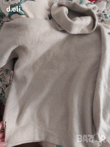 IRIS VON ARNIM Original Size M 100% Кашмир Страхотен поло пуловер, снимка 4 - Блузи с дълъг ръкав и пуловери - 51716811