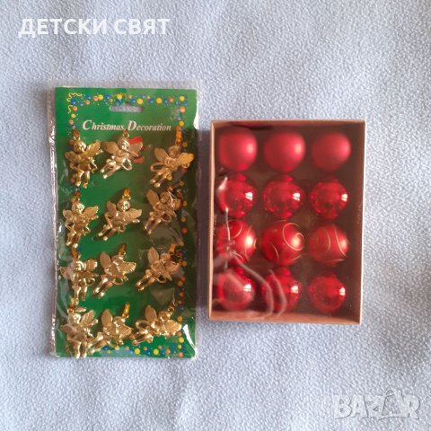  Материали за коледна декорация - ленти, шишарки, мини топки, снимка 11 - Декорация за дома - 35119315