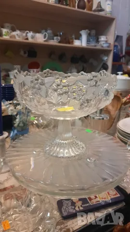 Gescha Reinbach hand made kristal,Germany  фруктиера с висока стойка