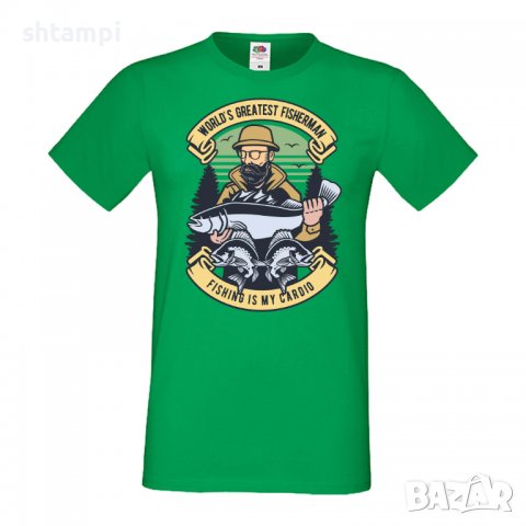 Мъжка тениска World's Greatest Fisherman Рибар,Риболовец,Риба,Изненада,Подарък,Празник 