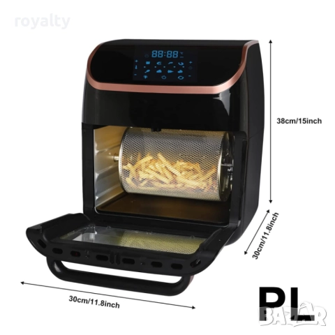 Еър Фраер Stella Power Air Fryer Oven – 12 литра, 1800W, снимка 2 - Други стоки за дома - 51726053