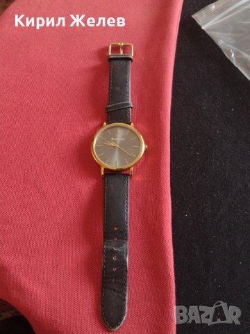 Модерен дамски часовник с кожена каишка GASPARD SARTRE WATER-RESISTANT 5 ATM стилен 42567