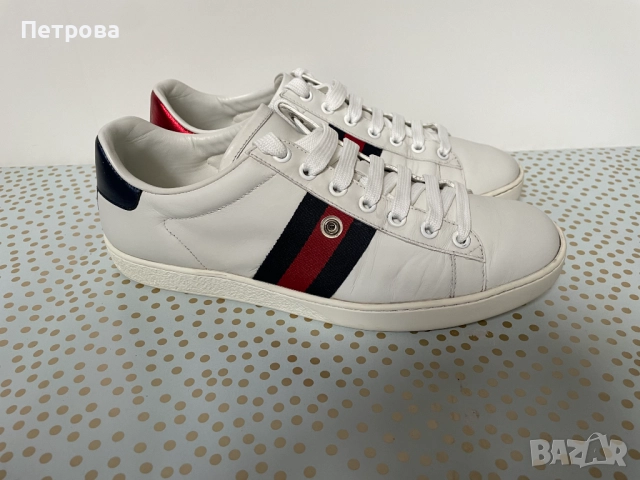 Маратонки Gucci Ace 37.5 (реален размер 38) оригинал, снимка 2 - Маратонки - 48407487