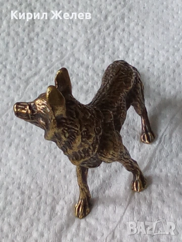 Бронзова фигурка на куче 52774, снимка 6 - Антикварни и старинни предмети - 53220792