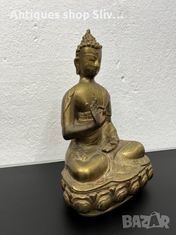 Уникална стара бронзова Буда / будизъм. №4777, снимка 5 - Други ценни предмети - 43073429