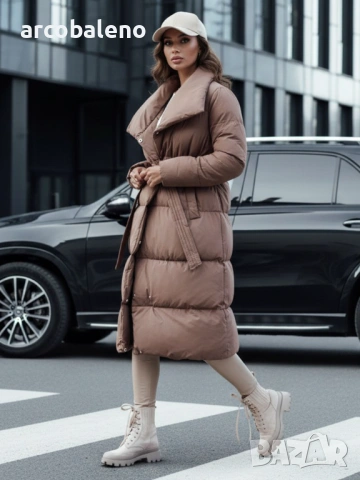 Дамско дълго ватирано зимно яке FAVI, 4цвята , снимка 14 - Якета - 53091074