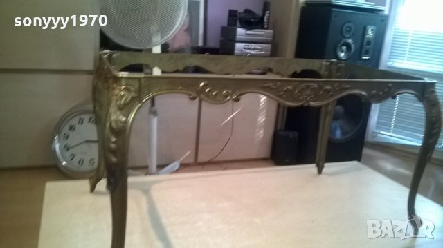 АНТИЧНА маса в цвят злато-мед/месинг-внос франция, снимка 15 - Антикварни и старинни предмети - 26284131