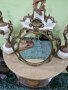 Прекрасно много красиво антикварно френско бронзово огледало , снимка 5
