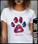 Дамска тениска с щампа PAW LOVER, снимка 1 - Тениски - 44002433