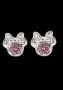 Обеци колекция Дисни серия Мини с кристали,pink/нови, снимка 1 - Колиета, медальони, синджири - 43910449