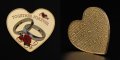 Монета сърце с надпис " Заедно завинаги " и надпис " обичам те " на различни езици, снимка 1