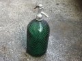 Отличен,стар сифон за газирана вода с метална оплетка обем 2л., снимка 1 - Антикварни и старинни предмети - 39527309