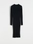 Черна класическа нова елегантна ежедневна еластична рокля рипс рипсена, снимка 12