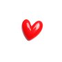 Обеци Алено сърце червени любов - антиалергични брошка комплект, снимка 3