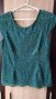 Стилна дантелена блуза в зелен цвят, снимка 1 - Корсети, бюстиета, топове - 32289917