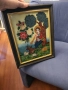 Картина найвизъм върху стъкло дървена рамка, снимка 3