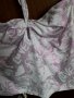 Бюстие бяло с лилаво на фигури Мерилин Монро ново, снимка 2