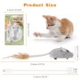 Интерактивна играчка за котка,USB акумулаторна смарт електронна мишка с Перо и опашка, снимка 2