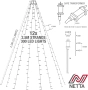 Коледни лампички за елха NETTA 2,5 м x 12 нишки 300 LED, 8 режима, многоцветни, снимка 7