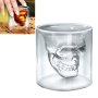 Триизмерна стъклена чаша череп за алкохол - комплект 4 броя