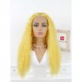 Дълга къдрава жълта лейс фронт перука Анджелика, снимка 1 - Аксесоари за коса - 29241028