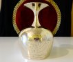 Английски бронзов бокал за вино,чаша,маркиран. , снимка 4