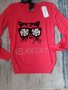 Пуловер финно плетиво с принт бухал,коте и петел в различни цветове, снимка 8