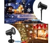 Водоустойчив LED проектор Снежинка за прожектиране на сняг, снимка 6