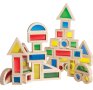 НАМАЛЕНИЯ Луксозен дървен конструктор 40бр. пропускащ цвят и светлина Rainbow Wooden Blocks, снимка 3