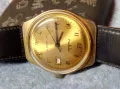 RUHLA ANTIMAGNETIC MADE in GDR Стар ПОЗЛАТЕН НЕМСКИ ЧАСОВНИК РУХЛА РАБОТИ КАИШКА Естеств. КОЖА 48690, снимка 17