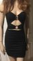 Мини черна рокля, Секси рокля, Къса черна рокля, снимка 1 - Рокли - 43272260