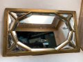 Старо стенно огледало с бронзова рамка и фасет на огледалата, снимка 1 - Антикварни и старинни предмети - 42962381
