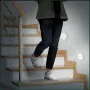 LED нощна лампа с топло/студено бяло, сензор за движение, вътрешни USB акумулаторни лампи - 2 броя, снимка 2