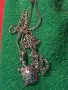 ФИГУРАЛЕН СКЪПОЦЕНЕН СРЕБЪРЕН МЕДАЛЬОН КОСТЕНУРКА СРЕБЪРНА ВЕРИЖКА КОЛИЕ РОДИРАНО СРЕБРО 925 47539, снимка 17