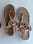Уникално красиви сандали с камъни в розово злато+ подарък тениска в розово злато, снимка 1