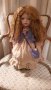 Колекционерска порцеланова кукла, 50см Разкошна Червенокоска-Отлична!, снимка 6