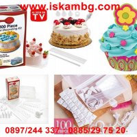 КОМПЛЕКТ ЗА ДЕКОРАЦИЯ НА СЛАДКИШИ 100 ЧАСТИ CAKE DECORATING KIT, снимка 2 - Други - 26992729