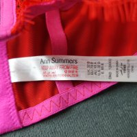 Ann Summers 70B нов дамски сутиен в цикламено с червена дантела и тюл, снимка 3 - Бельо - 43159383