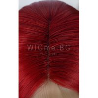 Къса права червена лейс фронт перука Лина, снимка 7 - Аксесоари за коса - 35571101