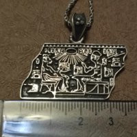 Сребърен синджир с висулка (244), снимка 7 - Колиета, медальони, синджири - 43992473
