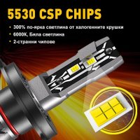 Комплект LED Диодни крушки Е2 H4 35W - 12V 6000К, снимка 8 - Аксесоари и консумативи - 43135681