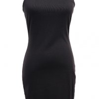 Дамска секси рокля пола горнище без ръкави и рамена блуза риза тънка материя къса мини рокля тениска, снимка 4 - Рокли - 27265827