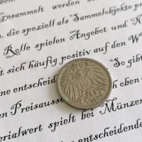 Райх монета - Германия - 10 пфенига | 1909г.; серия D, снимка 2 - Нумизматика и бонистика - 27679712