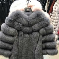Дамско луксозно палто лисица код 38, снимка 1 - Палта, манта - 27482485