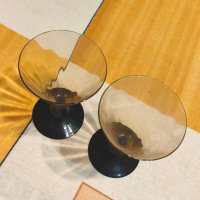 Две Старинни Царски Стъклени Чаши 30те г на 20в., снимка 3 - Антикварни и старинни предмети - 43207686