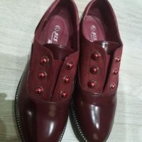 Нови дамски обувки бордо № 37, снимка 17 - Дамски ежедневни обувки - 26740117
